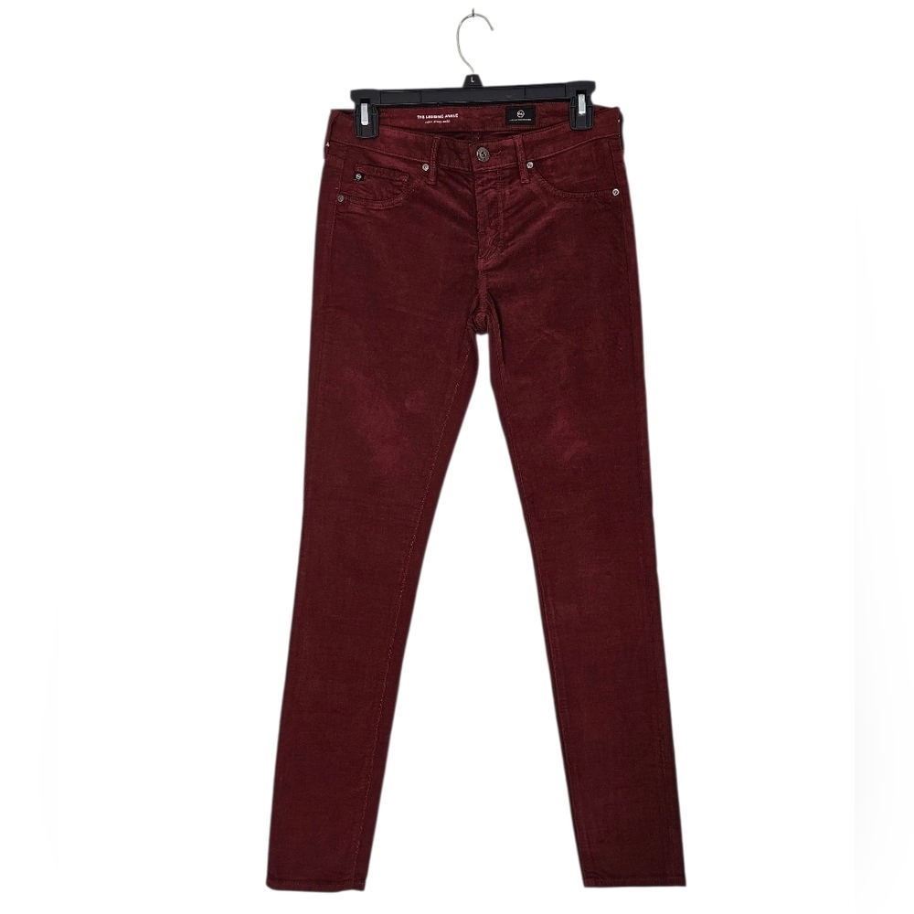 Adriano Goldschmied The Legging Super Skinny Ankle Burgundy Corduroy Pant 26 NWT